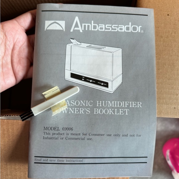 Vintage Ambassador/Sunbeam Ultrasonic Humidifier Model 69006 Made In Japan NEW - Picture 3 of 12
